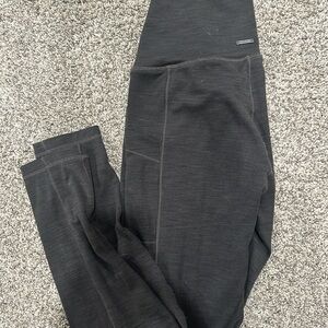 Prana Charcoal Striped Leggings